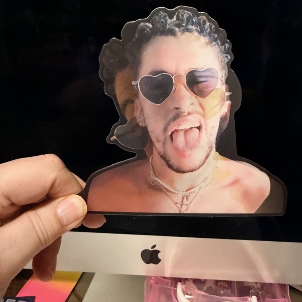 Bad Bunny moving 3D decal / sticker